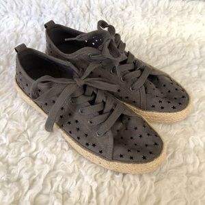 Universal Thread brown, star cut outs espadrille sneakers, 8